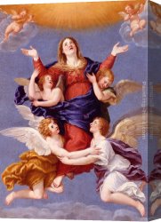 Francesco Canvas Paintings - Assumption Of The Virgin by Francesco Albani