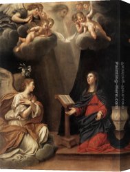 Francesco Canvas Paintings - The Annunciation by Francesco Albani