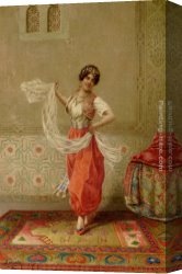 Francesco Canvas Paintings - The Oriental Dancer by Francesco Ballesio