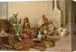 Francesco Canvas Paintings - The Pottery Sellers by Francesco Ballesio