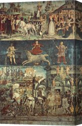 Allegory Canvas Paintings - Allegory of March Triumph of Minerva by Francesco del Cossa