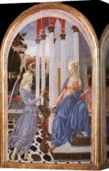 Annunciation Canvas Paintings - Annunciation by Francesco Di Giorgio Martini