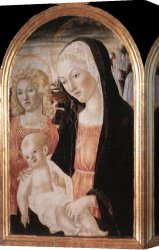 Madonna And Child with Saints And Angels Canvas Paintings - Madonna and Child with an Angel by Francesco Di Giorgio Martini