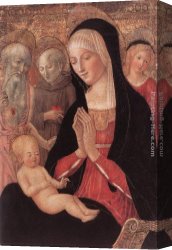 Madonna And Child with Saints And Angels Canvas Paintings - Madonna and Child with Saints and Angels by Francesco Di Giorgio Martini