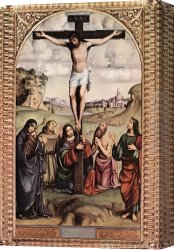 The Crucifixion Canvas Paintings - Crucifixion by Francesco Francia