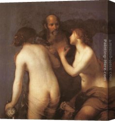 Lot And His Daughter Canvas Paintings - Lot and his Daughters by Francesco Furini