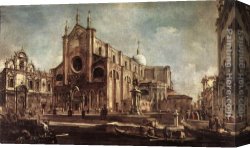 Paolo Canvas Paintings - Campo Santi Giovanni e Paolo by Francesco Guardi