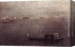 Guardi Canvas Paintings - Gondola by Francesco Guardi