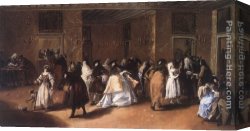 Guardi Canvas Paintings - Il Ridotto (The Foyer) by Francesco Guardi