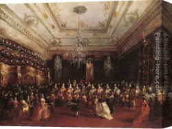 Ladies Canvas Paintings - Ladies Concert at the Philharmonic Hall by Francesco Guardi