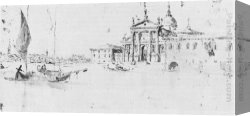 Maggiore Canvas Paintings - San Giorgio Maggiore by Francesco Guardi