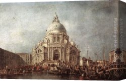 Salute Canvas Paintings - The Doge at the Basilica of La Salute by Francesco Guardi