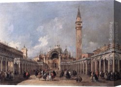 Guardi Canvas Paintings - The Feast of the Ascension by Francesco Guardi