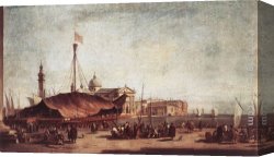 Maggiore Canvas Paintings - The Piazzetta, Looking toward San Giorgio Maggiore by Francesco Guardi