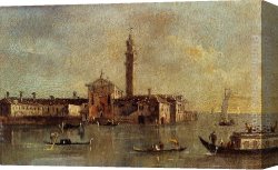 Francesco Canvas Paintings - View Of The Island Of San Giorgio In Alga, Venice by Francesco Guardi