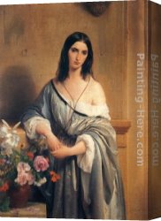 Hayez Canvas Paintings - Malinconia by Francesco Hayez