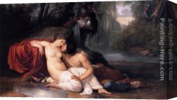 Hayez Canvas Paintings - Rinaldo and Armida by Francesco Hayez