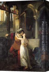 Francesco Canvas Paintings - The Last Kiss of Romeo and Juliet by Francesco Hayez
