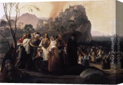 Hayez Canvas Paintings - The Refugees of Parga by Francesco Hayez