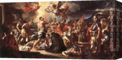 St Dominic Canvas Paintings - The Martyrdom of Sts Placidus and Flavia by Francesco Solimena