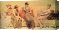 Story Canvas Paintings - Reading the Story of Oenone by Francis Davis Millet