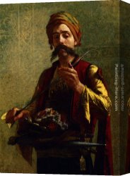 A Rank Soldier of The 7th Hussar Regiment Canvas Paintings - The Turkish Soldier by Francis Davis Millet