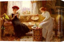 Sidney Canvas Paintings - Fortune Telling by Francis Sidney Muschamp