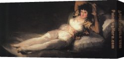 Francisco Miralles Canvas Paintings - Clothed Maja by Francisco de Goya