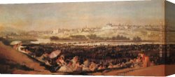 Festival De Las Flores Canvas Paintings - Festival at the Meadow of San Isadore by Francisco de Goya