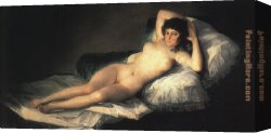 Nude Canvas Paintings - Nude Maja by Francisco de Goya