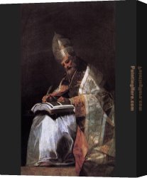 Goya Canvas Paintings - St Gregory by Francisco de Goya