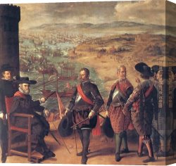 Cadiz Canvas Paintings - Defence of Cadiz against the English by Francisco de Zurbaran