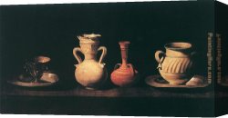 Francisco Miralles Canvas Paintings - Still life by Francisco de Zurbaran