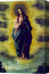 Francisco Miralles Canvas Paintings - The Immaculate Conception by Francisco de Zurbaran