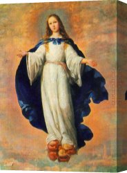 Conception2 Canvas Paintings - The Immaculate Conception2 by Francisco de Zurbaran
