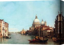 Antoine Canvas Paintings - Le Grande Canal, Venise by Francois Antoine Bossuet