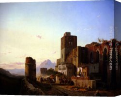 Spanish Town Canvas Paintings - Spanish Town by Francois Antoine Bossuet