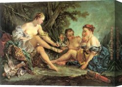 The Moose Hunt Canvas Paintings - Diana's Return from the Hunt b by Francois Boucher