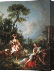 Boucher Canvas Paintings - Francois Boucher by Francois Boucher