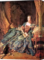 Boucher Canvas Paintings - The Marquise de Pompadour by Francois Boucher