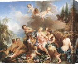 Boucher Canvas Paintings - The Rape of Europa by Francois Boucher