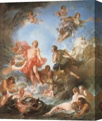 Boucher Canvas Paintings - The Rising of the Sun by Francois Boucher