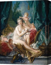 Boucher Canvas Paintings - The Toilet of Venus by Francois Boucher