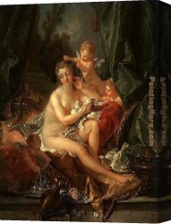 Boucher Canvas Paintings - Toilet of Venus by Francois Boucher
