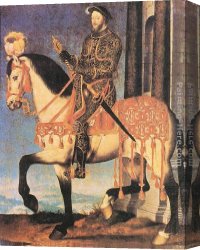 King's Canvas Paintings - Portrait of Francis I, King of France by Francois Clouet