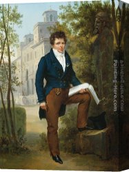 Nicholas Canvas Paintings - Portrait of Nicholas-Pierre Tiolier by Francois-Edouard Picot