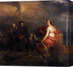 Cape Canvas Paintings - Corinne at Cape Miseno by Francois Gerard