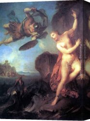 Perseus Frees Andromeda Canvas Paintings - Perseus and Andromeda by Francois Lemoyne