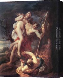 Lemoyne Canvas Paintings - Time Saving Truth from Falsehood and Envy by Francois Lemoyne