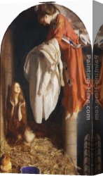 Cadogan Canvas Paintings - St. Agnes in Prison Receiving from Heaven the `Shining White Garment' by Frank Cadogan Cowper